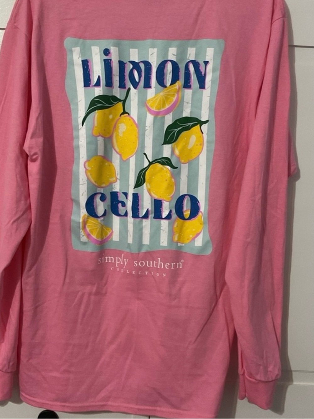 New Simply Southern Pink Limoncello Lemon Pink Shirt 2XL XXL